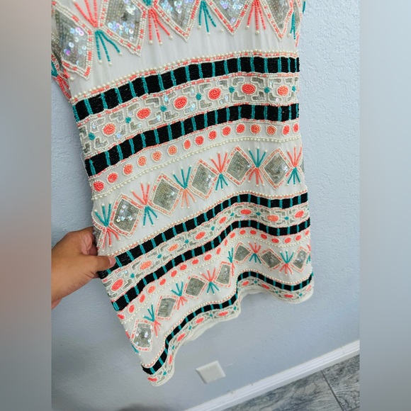 RAGA SILVER SUN Scooped Back BEADED DRESS - Picture 6 of 16